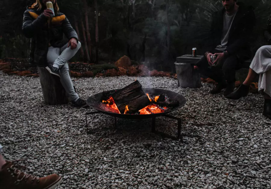 campfire with group